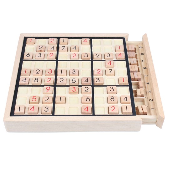 Wooden Digital Sudoku Board Game With Drawer